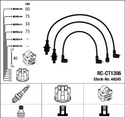 NGK 44245 - Комплект проводів запалювання autozip.com.ua