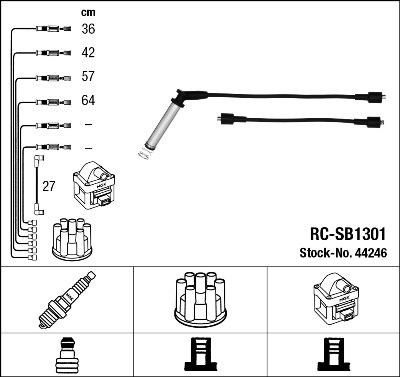 NGK 44246 - Комплект проводів запалювання autozip.com.ua