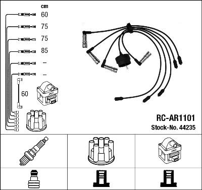 NGK 44235 - Комплект проводів запалювання autozip.com.ua