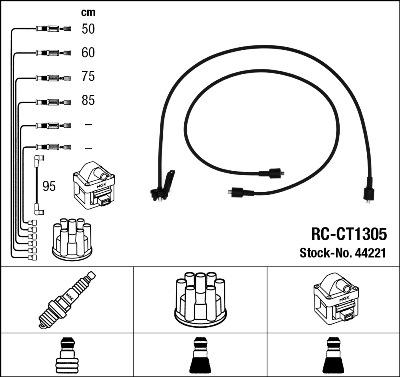 NGK 44221 - Комплект проводів запалювання autozip.com.ua