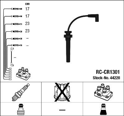 NGK 44228 - Комплект проводів запалювання autozip.com.ua