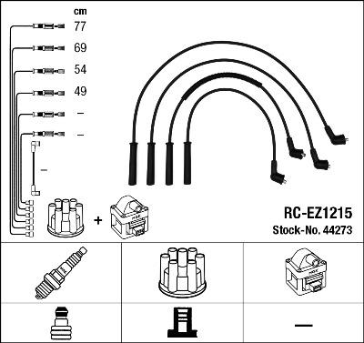 NGK 44273 - Комплект проводів запалювання autozip.com.ua