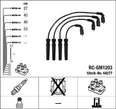 NGK 44277 - Комплект проводів запалювання autozip.com.ua