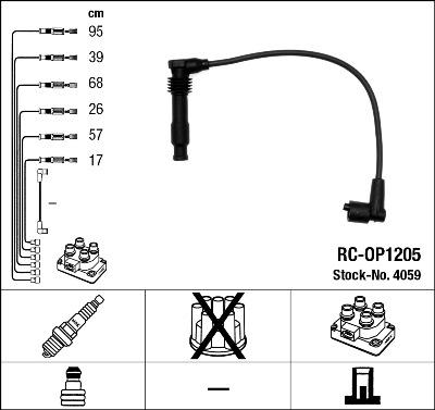 NGK 4059 - Комплект проводів запалювання autozip.com.ua