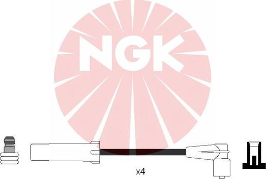 NGK 4054 - Комплект проводів запалювання autozip.com.ua