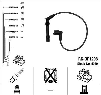 NGK 4069 - Комплект проводів запалювання autozip.com.ua