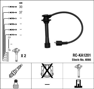 NGK 4066 - Комплект проводів запалювання autozip.com.ua
