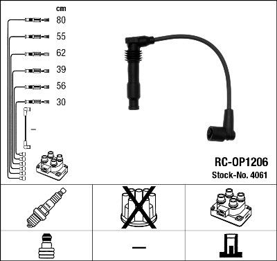 NGK 4061 - Комплект проводів запалювання autozip.com.ua