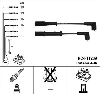NGK 4746 - Комплект проводів запалювання autozip.com.ua
