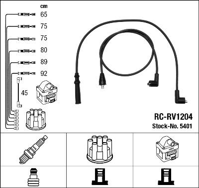 NGK 5401 - Комплект проводів запалювання autozip.com.ua