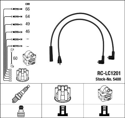 NGK 5408 - Комплект проводів запалювання autozip.com.ua