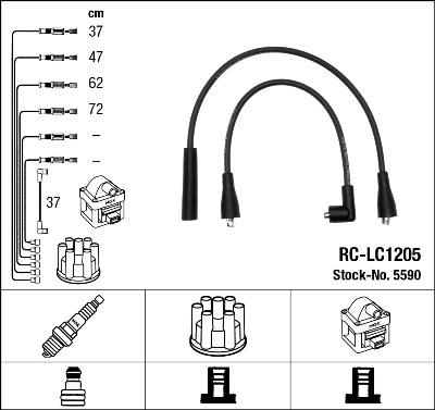 NGK 5590 - Комплект проводів запалювання autozip.com.ua