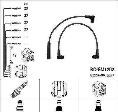 NGK 5557 - Комплект проводів запалювання autozip.com.ua