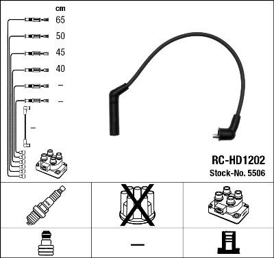 NGK 5506 - Комплект проводів запалювання autozip.com.ua