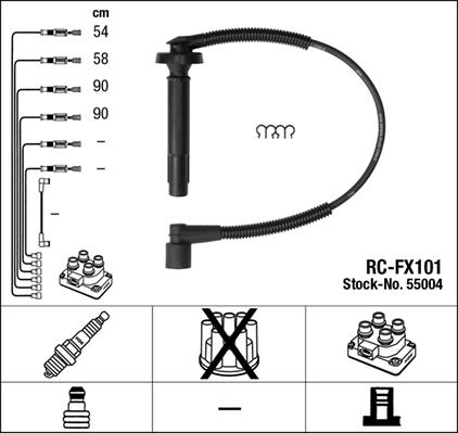NGK 55004 - Комплект проводів запалювання autozip.com.ua