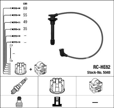 NGK 5048 - Комплект проводів запалювання autozip.com.ua