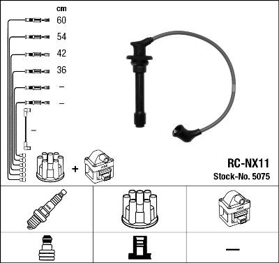 NGK 5075 - Комплект проводів запалювання autozip.com.ua