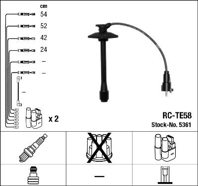 NGK 5361 - Комплект проводів запалювання autozip.com.ua