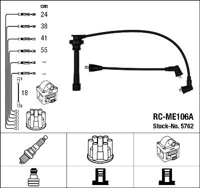 NGK 5762 - Комплект проводів запалювання autozip.com.ua