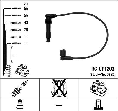 NGK 6995 - Комплект проводів запалювання autozip.com.ua