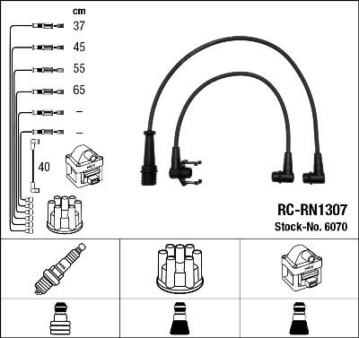 NGK 6070 - Комплект проводів запалювання autozip.com.ua