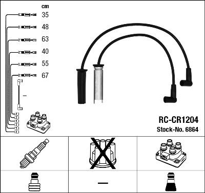 NGK 6864 - Комплект проводів запалювання autozip.com.ua