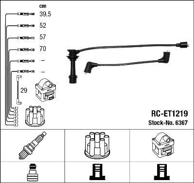 NGK 6367 - Комплект проводів запалювання autozip.com.ua