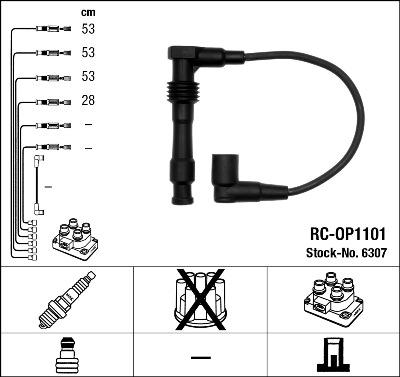 NGK 6307 - Комплект проводів запалювання autozip.com.ua