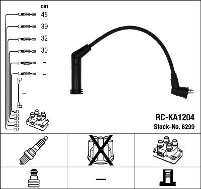 NGK 6299 - Комплект проводів запалювання autozip.com.ua