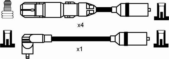 NGK 0956 - Комплект проводів запалювання autozip.com.ua