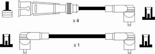 NGK 0964 - Комплект проводів запалювання autozip.com.ua