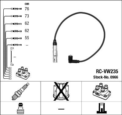 NGK 0966 - Комплект проводів запалювання autozip.com.ua
