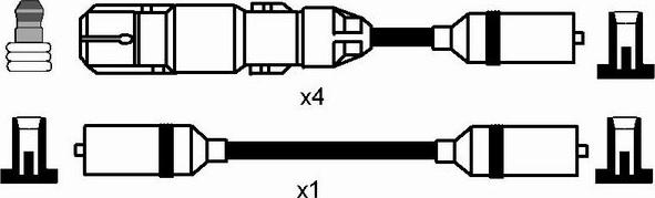 NGK 0961 - Комплект проводів запалювання autozip.com.ua