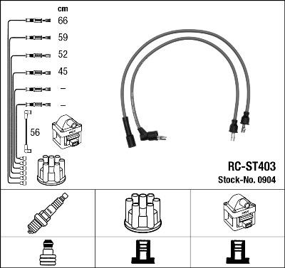 NGK 0904 - Комплект проводів запалювання autozip.com.ua