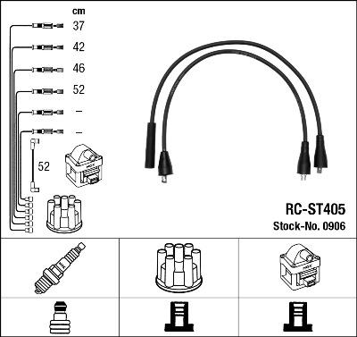 NGK 0906 - Комплект проводів запалювання autozip.com.ua