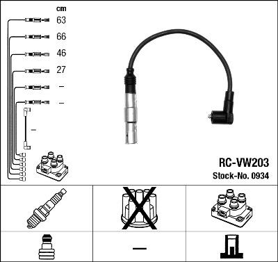 NGK 0934 - Комплект проводів запалювання autozip.com.ua