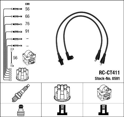 NGK 0591 - Комплект проводів запалювання autozip.com.ua