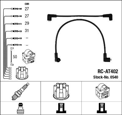 NGK 0540 - Комплект проводів запалювання autozip.com.ua