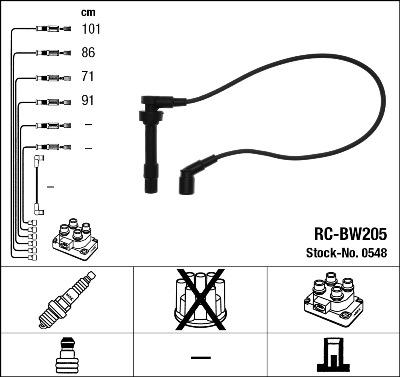 NGK 0548 - Комплект проводів запалювання autozip.com.ua