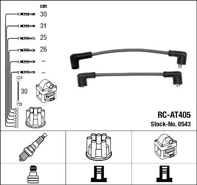 NGK 0543 - Комплект проводів запалювання autozip.com.ua