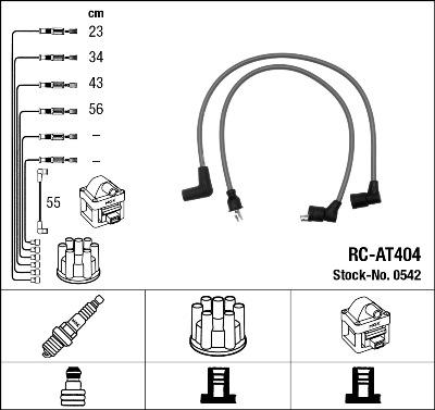 NGK 0542 - Комплект проводів запалювання autozip.com.ua
