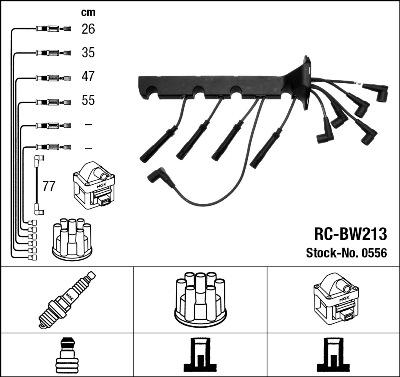 NGK 0556 - Комплект проводів запалювання autozip.com.ua