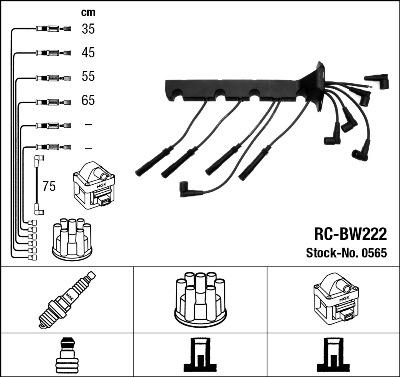 NGK 0565 - Комплект проводів запалювання autozip.com.ua