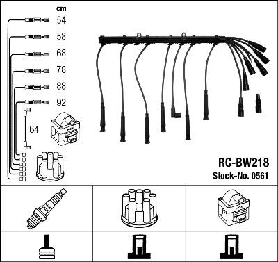 NGK 0561 - Комплект проводів запалювання autozip.com.ua