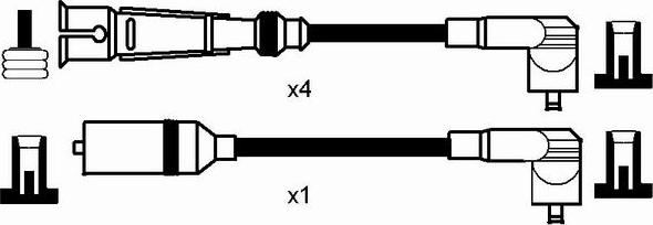 NGK 0509 - Комплект проводів запалювання autozip.com.ua