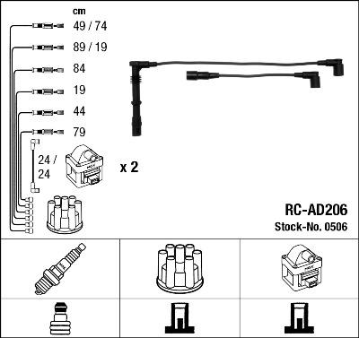 NGK 0506 - Комплект проводів запалювання autozip.com.ua