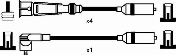 NGK 0502 - Комплект проводів запалювання autozip.com.ua