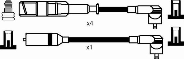 NGK 0515 - Комплект проводів запалювання autozip.com.ua