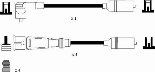 NGK 0510 - Комплект проводів запалювання autozip.com.ua