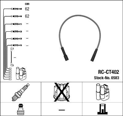 NGK 0583 - Комплект проводів запалювання autozip.com.ua